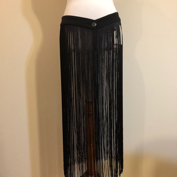 Bitte Kai Rand Accessories - NWT Bitte Kai Rand Long Black Unique Fringe Belt